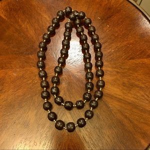 Chunky Brown Beaded Necklace